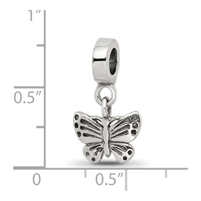 Sterling Silver Butterfly Dangle Bead – view 5