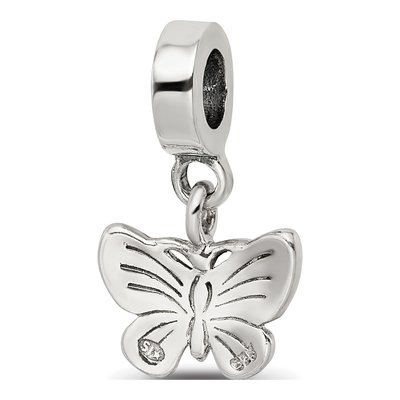 Sterling Silver Butterfly Dangle Bead – view 7