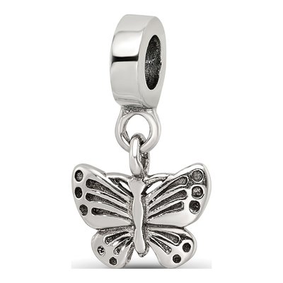 Sterling Silver Butterfly Dangle Bead