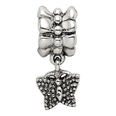 Sterling Silver Butterfly Dangle Bead – view 7