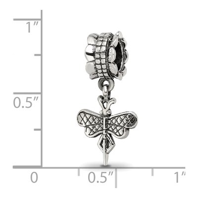 Sterling Silver Dragonfly Dangle Bead – view 5