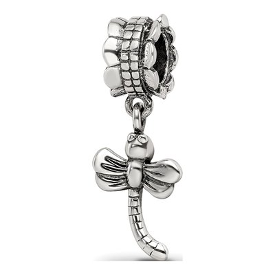 Sterling Silver Dragonfly Dangle Bead