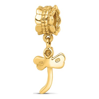 Gold-Plated Sterling Silver Dragonfly Dangle Bead – view 7