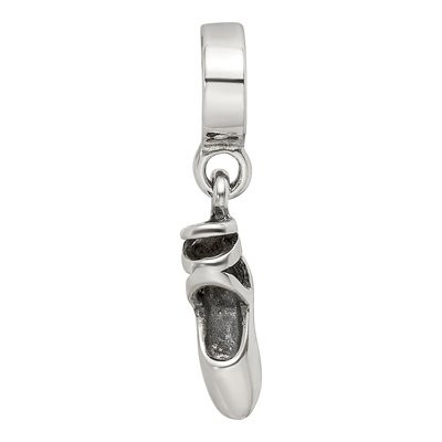 Sterling Silver Ballet Slipper Dangle Bead – view 6