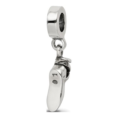 Sterling Silver Ballet Slipper Dangle Bead – view 7