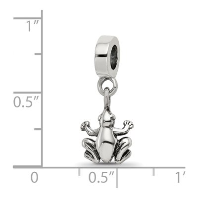 Sterling Silver Frog Dangle Bead – view 5