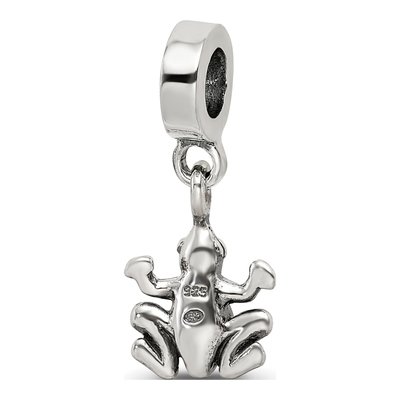 Sterling Silver Frog Dangle Bead – view 7
