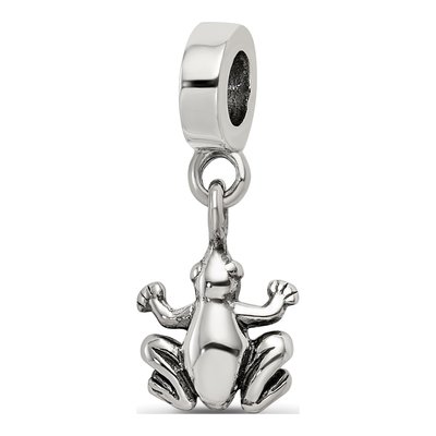 Sterling Silver Frog Dangle Bead