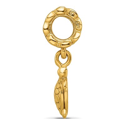 Gold-Plated Sterling Silver Turtle Dangle Bead – view 4