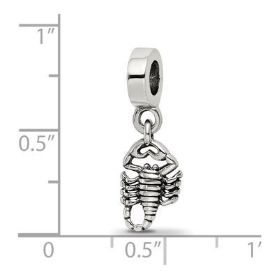 Sterling Silver Scorpion Dangle Bead – view 5