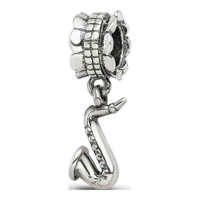Sterling Silver Saxophone Dangle Bead