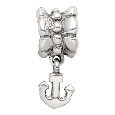 Sterling Silver Anchor Dangle Bead – view 6