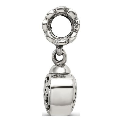 Sterling Silver Heart Ash Dangle Bead – view 4