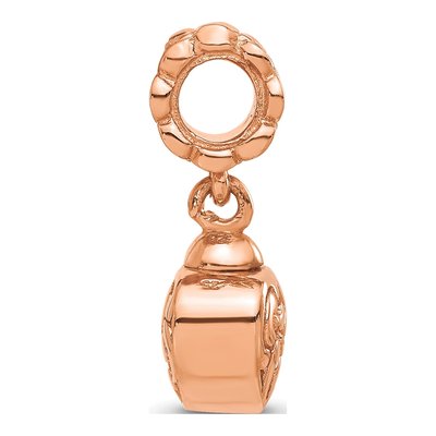 Rose Gold-Plated Sterling Silver Heart Ash Dangle Bead – view 3