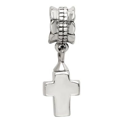 Sterling Silver Cross Ash Dangle Bead – view 6
