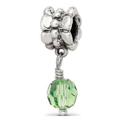 Sterling Silver Crystal Dangle Bead