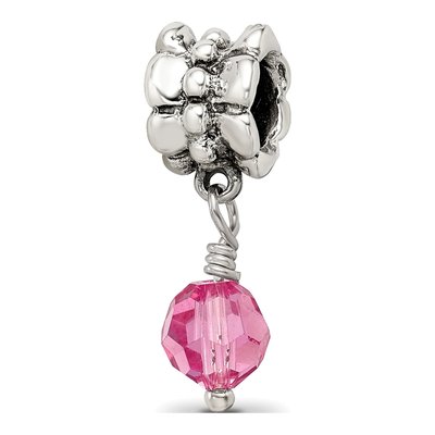 Sterling Silver Crystal Dangle Bead