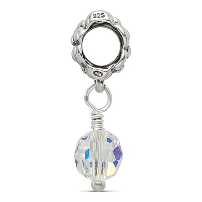 Sterling Silver Crystal Dangle Bead – view 4