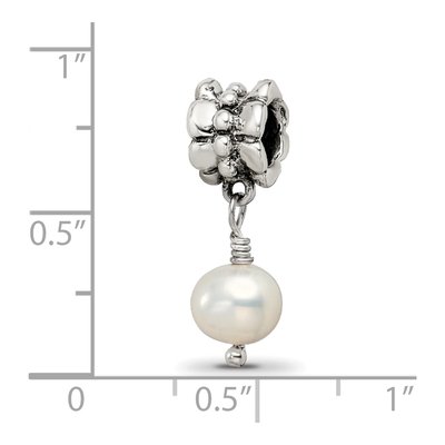 Sterling Silver Freshwater Cultured Pearl Dangle Bead – view 5