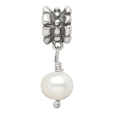 Sterling Silver Freshwater Cultured Pearl Dangle Bead – view 6