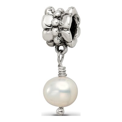 Sterling Silver Freshwater Cultured Pearl Dangle Bead