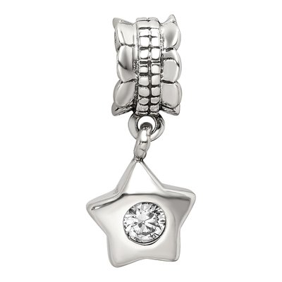 Sterling Silver CZ Star Dangle Bead – view 6