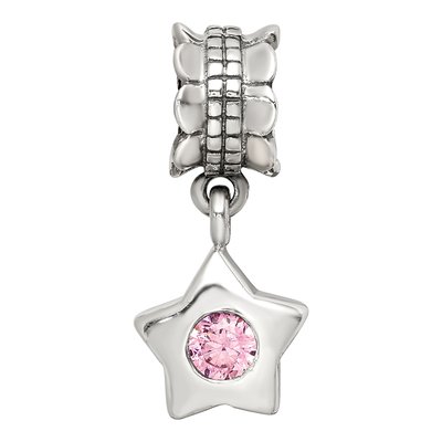 Sterling Silver CZ Star Dangle Bead – view 5