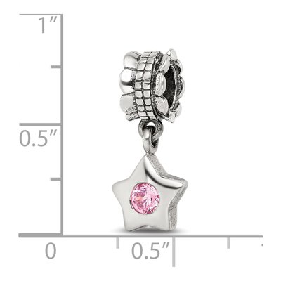 Sterling Silver CZ Star Dangle Bead – view 8