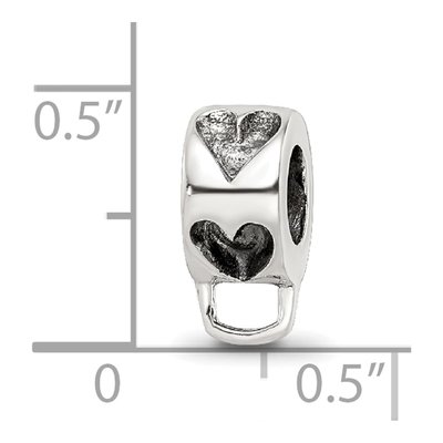 Sterling Silver Heart Loop Bead – view 6