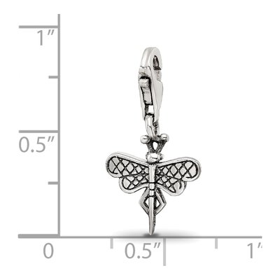 Sterling Silver Dragonfly Click-On Bead – view 6