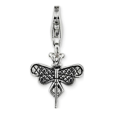 Sterling Silver Dragonfly Click-On Bead – view 7