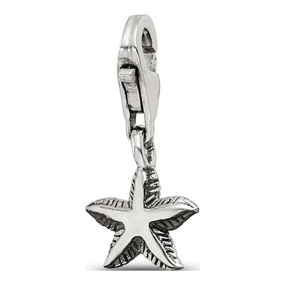 Sterling Silver Starfish Click-On Bead