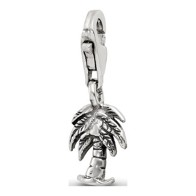 Sterling Silver Palm Tree Click-On Bead