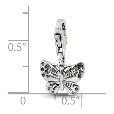 Sterling Silver Butterfly Click-On Bead – view 5