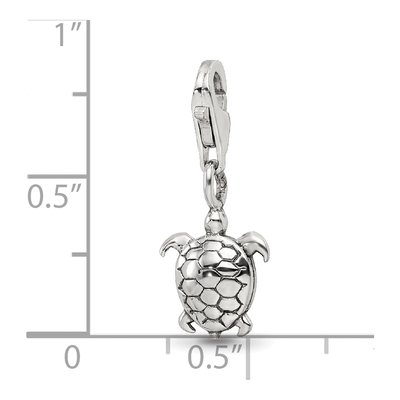Sterling Silver Turtle Click-On Bead – view 5