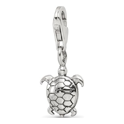 Sterling Silver Turtle Click-On Bead