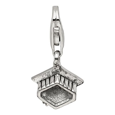 Sterling Silver Graduation Cap Click-On Bead – view 5
