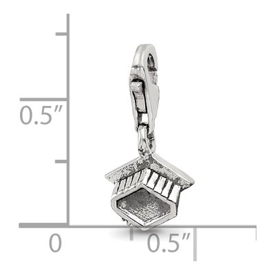 Sterling Silver Graduation Cap Click-On Bead – view 6