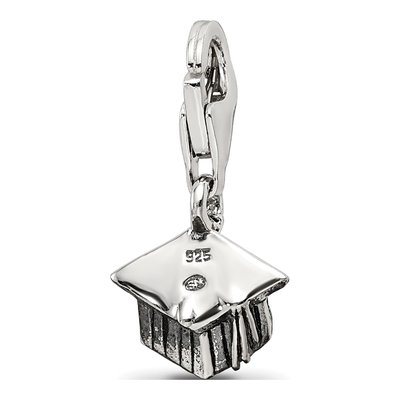 Sterling Silver Graduation Cap Click-On Bead – view 7