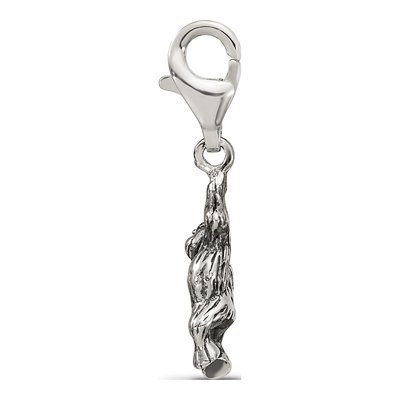 Sterling Silver Monkey Click-On Bead – view 4