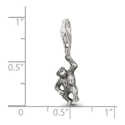 Sterling Silver Monkey Click-On Bead – view 6