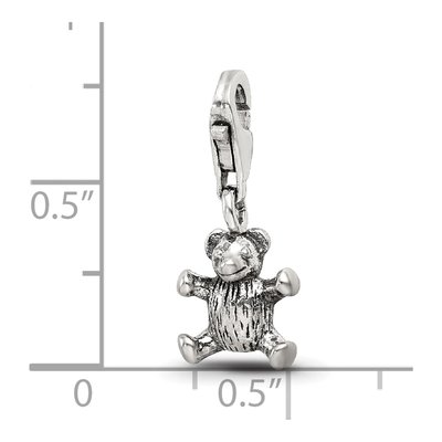 Sterling Silver Teddy Bear Click-On Bead – view 5