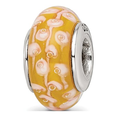 Sterling Silver Glass Bead