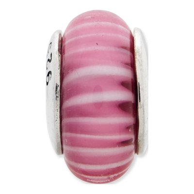 Sterling Silver Hand-Blown Glass Bead – view 5