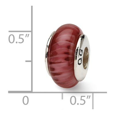 Sterling Silver Hand-Blown Glass Bead – view 6