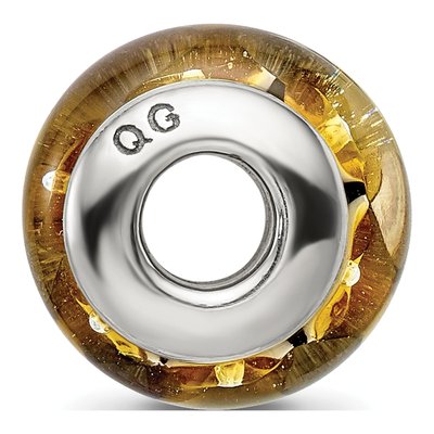 Sterling Silver Hand-Blown Glass Bead – view 4