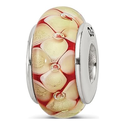 Sterling Silver Glass Bead