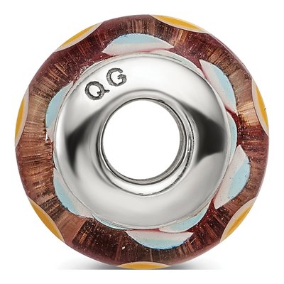 Sterling Silver Hand-Blown Glass Bead – view 4
