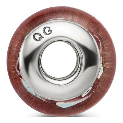 Sterling Silver Blue Hand-Blown Glass Bead – view 4