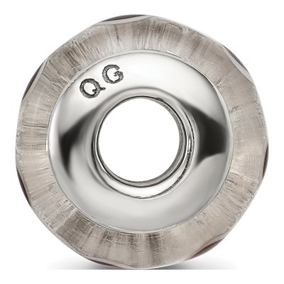 Sterling Silver Black Hand-Blown Glass Bead – view 4